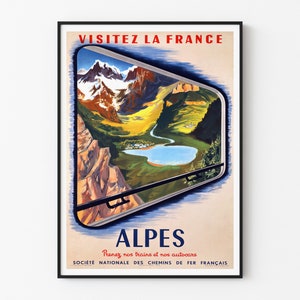 Stary plakat Alp | Reprodukcja starego plakatu