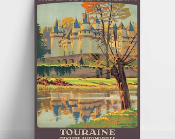 Reproductie van oude poster - Touraine