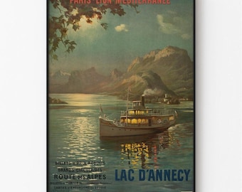 アンティークの山岳湖の油絵、スイスアルプスの風景、署名入り - Etsy 日本