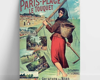 Reproductie van oude posters - Le Touquet Paris-Plage