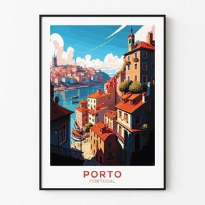 Vintage Porto Portugal Poster