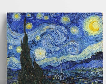 Riproduzione del dipinto - La notte stellata di Vincent Van Gogh