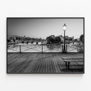Photo print of Paris - The Pont des Arts in black and white