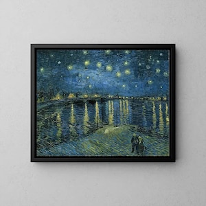 Poster Artistico Vintage Notte Stellata sul Rodano - Vincent Van Gogh
