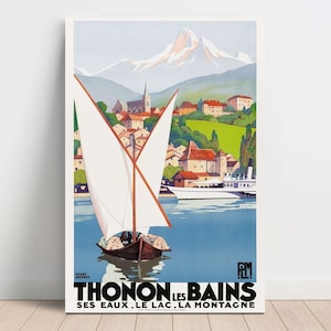 Thonon les Bains | Reproduction of old poster