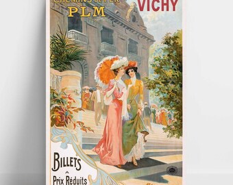 Reproductie van oude poster - Vichy