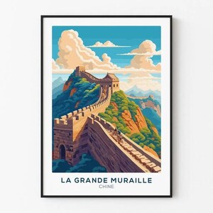 Vintage Poster of the Great Wall of China