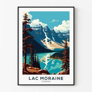 Vintage Poster - Lac Moraine Canada