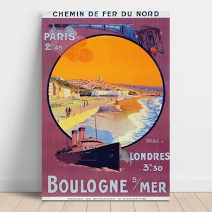 Old poster reproduction - Boulogne sur Mer
