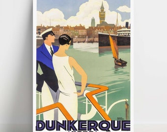 Reproductie van oude posters - Duinkerken