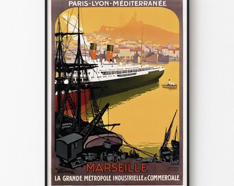 Vintage Marseille Poster – Roger Broders Print