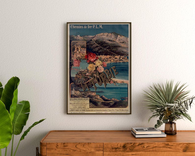 Vintage Poster La Turbie, PLM Railways - Etsy