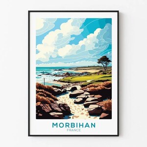 Vintage Morbihan Brittany Poster