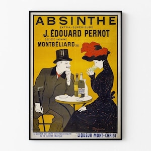 Póster Vintage de Absenta J. Édouard Pernot - Art Deco Belle Époque