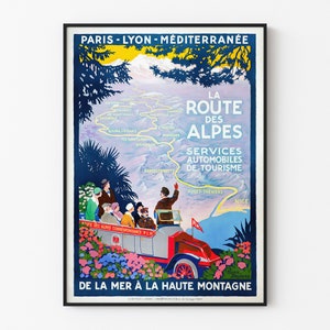 The Alps route | Reproduction of old poster