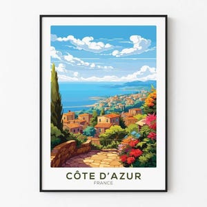Vintage Èze Côte d'Azur Poster
