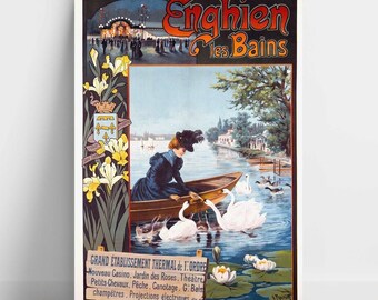 Affiche vintage - Enghien les Bains par Gustave Fraipont