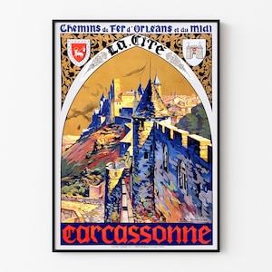 Carcasona | Reproducción de cartel antiguo.