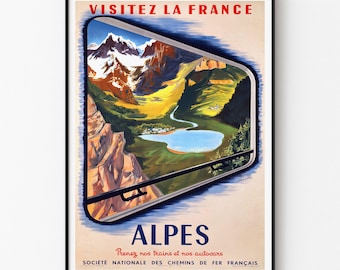 Póster Vintage de los Alpes – Artística de los Años 30