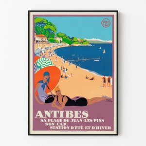 Antibes | Reproducción de cartel antiguo.