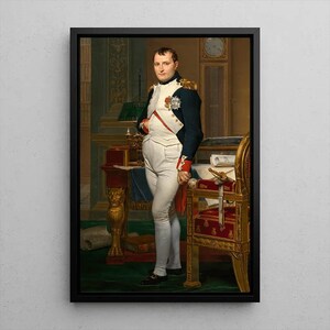 Napoleón en su gabinete de trabajo — Jacques-Louis David | Papel o lienzo