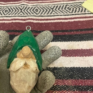 Hand Carved Gnome ornament