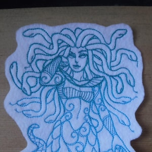 Medusa Patch, Medusa Decor, Medusa Iron On Patch, Snake Patch, Greek Goddess, Pagan Patch, Wicca Gifts, Mythology Art, Monster, Gothic Gifts