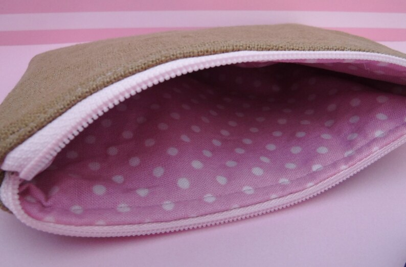 Heart Zipper Bag Pink Heart Pink Toiletry Bag Toiletry Bag Woman Travel Bag Polka Dot Heart Pink Polka Dot Tampon Bag Zipper Pouch