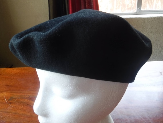Black Beret, Black Wool Beret, Black Hat, Shandon… - image 6