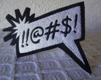 Curse Word Comic Patch: Embroidered Swear Words Applique