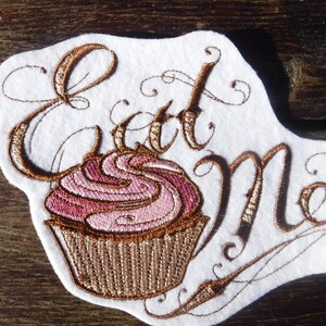 Eat Me Alice In Wonderland, Eat Me Cupcake, Eat Me Sign, Alice Patch, Alice Gear, Iron On Patch, Gothic Gift, Gothic Lolita, Cosplay Costume