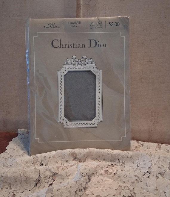 Vintage Nylon Panty, Gray Nylons, Gray Pantyhose, Christian Dior, One Size, Gothic Gifts, Gothic Vampire, Sheer Hose, Deadstock Accessories