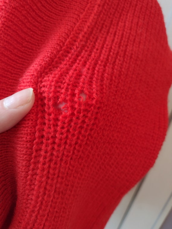 Vintage 1950s Pendleton Wool Cardigan: Red Grandm… - image 8