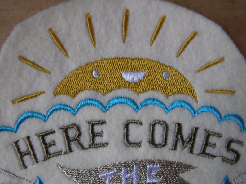 Sun Patch Here Comes The Sun Iron On Patch Patches Sun | Etsy