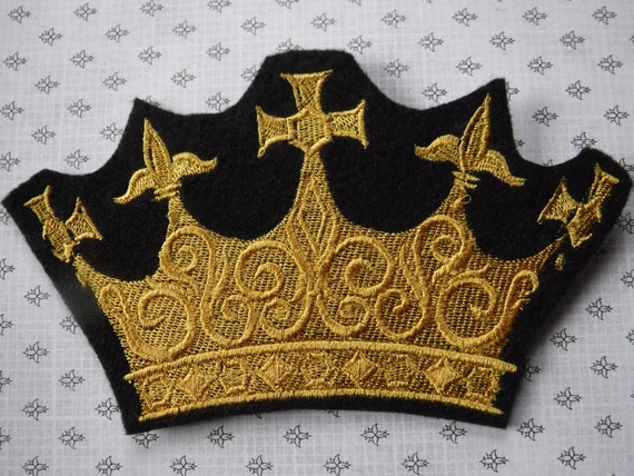 Crowned King Cross Patch, Religious Cross Patches