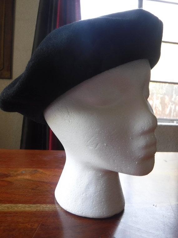 Black Beret, Black Wool Beret, Black Hat, Shandon… - image 8
