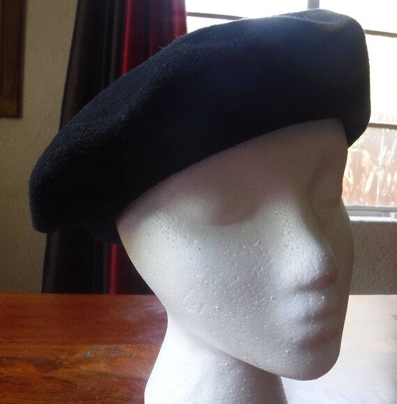 Black Beret, Black Wool Beret, Black Hat, Shandon… - image 5