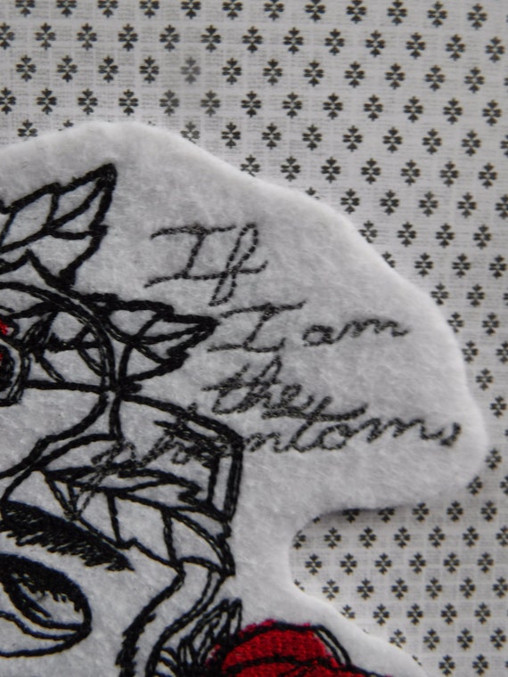 Phantom Patch Phantom Of The Opera Iron On Patch Patches Phantom Mask Dark Fairy Tales Embroidered Applique Red Roses Broadway Plays