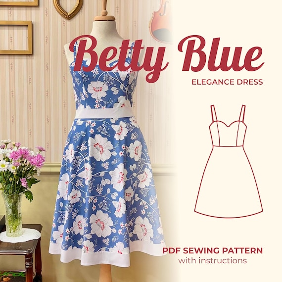 Easy Midi Dress Sewing Pattern: Circular Skirt (PDF SEWING)