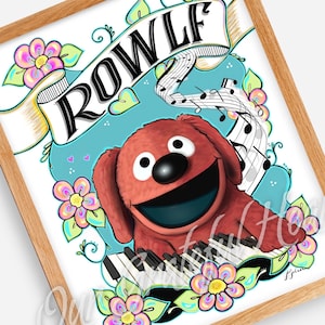 Rowlf the Dog / The Muppets / Muppet Fan Art / Fine Art Illustration / contemporary illustration style
