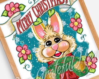 Bean Bunny Muppet Christmas Carol/ The Muppets / Muppet Fan Art / Fine Art Illustration / Watercolor