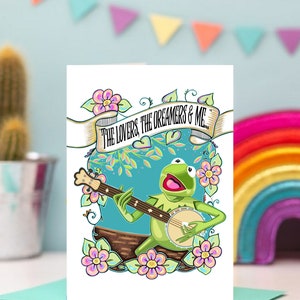 Rainbow Connection Kermit Greeting Card / A 5x7 Muppet Fan Art image 1