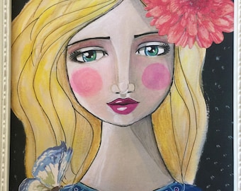 The Darkest Nights Produce the Brightest Stars / Mixed Media / Print / Art for a Girl's Room /