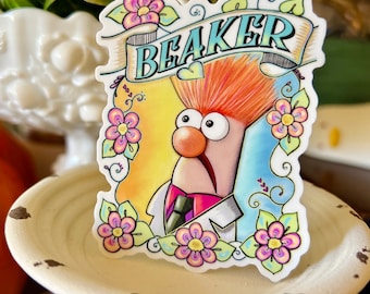 Beaker Muppet Vinyl Decal Sticker