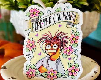 Pepé the King Prawn satin finish Vinyl Decal Muppet Sticker / Muppet Show / Muppet Movie