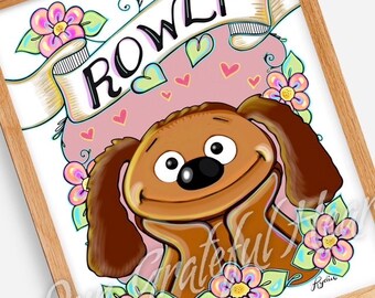 Rowlf the Dog 2  / The Muppets / Muppet Fan Art / Fine Art Illustration / contemporary illustration style
