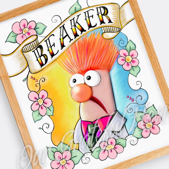 Beaker/ the Muppets / Muppet Fan Art / Fine Art Illustration / Etsy UK