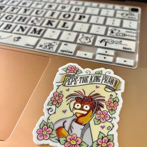 Pepé the King Prawn satin finish Vinyl Decal Muppet Sticker / Muppet Show / Muppet Movie image 3