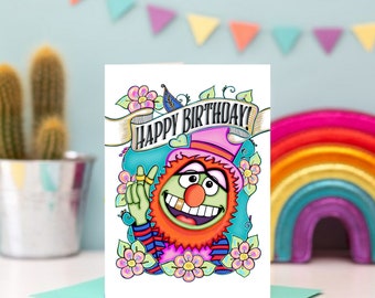 Dr Teeth Happy Birthday / A 5x7 Muppet Fan Art Card