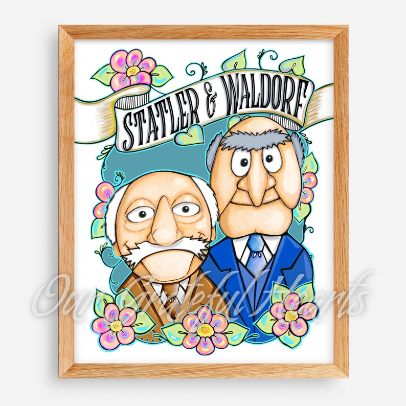 Statler and Waldorf / the Muppets / Muppet Fan Art / Fine Art ...